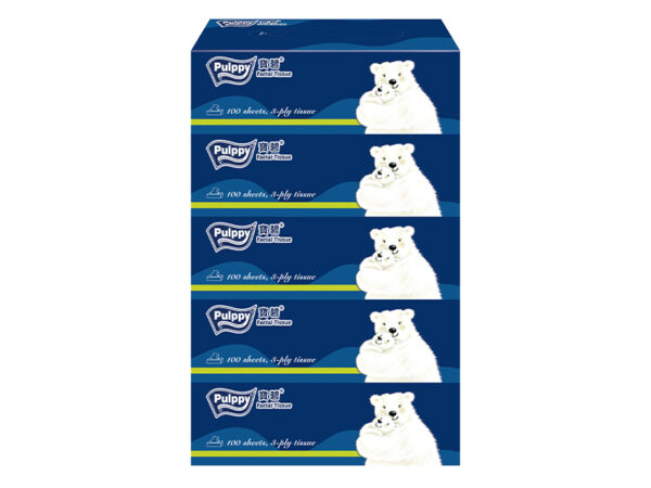 Pulppy 3-Ply Facial Box Tissue