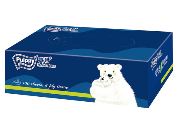 Pulppy 3-Ply Facial Box Tissue